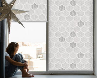 Modern roller blind con motivo en escala de grises