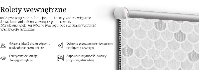 Modern roller blind con motivo en escala de grises