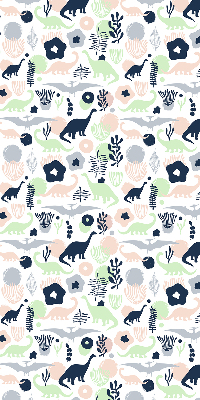 Modern roller blind con estampado de dinosaurios coloridos