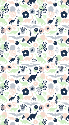 Modern roller blind con estampado de dinosaurios coloridos