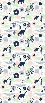 Modern roller blind con estampado de dinosaurios coloridos