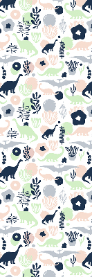 Modern roller blind con estampado de dinosaurios coloridos