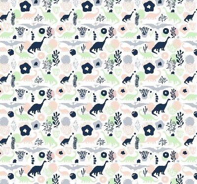 Modern roller blind con estampado de dinosaurios coloridos