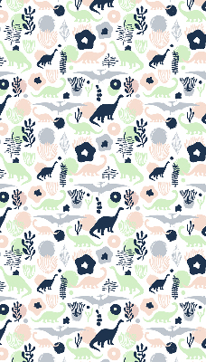 Modern roller blind con estampado de dinosaurios coloridos