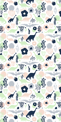Modern roller blind con estampado de dinosaurios coloridos