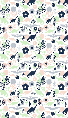 Modern roller blind con estampado de dinosaurios coloridos