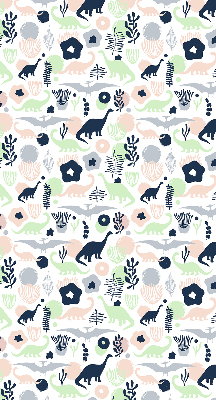 Modern roller blind con estampado de dinosaurios coloridos