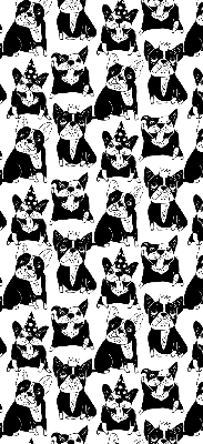 Modern roller blind con estampado de perros de tiro
