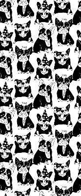 Modern roller blind con estampado de perros de tiro
