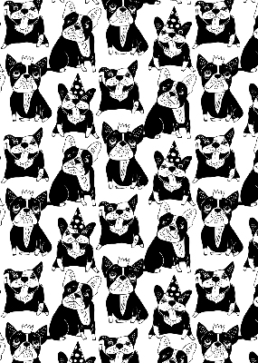 Modern roller blind con estampado de perros de tiro