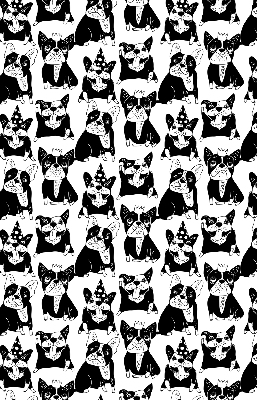 Modern roller blind con estampado de perros de tiro