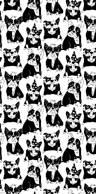 Modern roller blind con estampado de perros de tiro