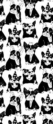 Modern roller blind con estampado de perros de tiro