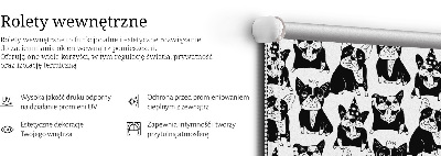 Modern roller blind con estampado de perros de tiro