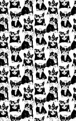 Modern roller blind con estampado de perros de tiro
