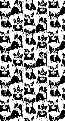 Modern roller blind con estampado de perros de tiro