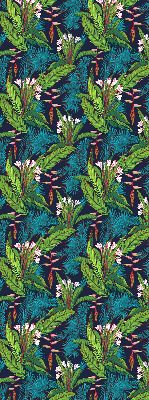 Estor enrollable con estampado de plantas exóticas