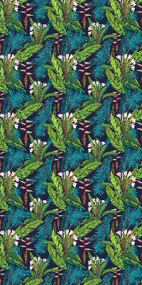 Estor enrollable con estampado de plantas exóticas