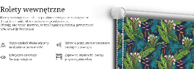 Estor enrollable con estampado de plantas exóticas