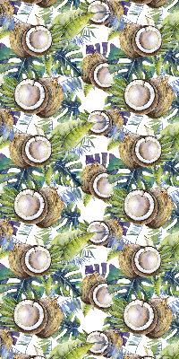 Modern roller blind con estampado de cocos y hojas