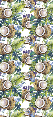 Modern roller blind con estampado de cocos y hojas