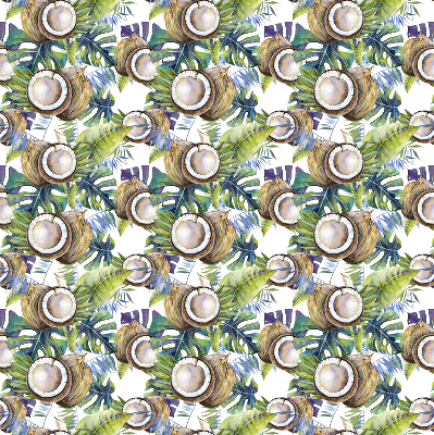 Modern roller blind con estampado de cocos y hojas