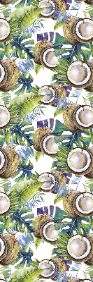 Modern roller blind con estampado de cocos y hojas