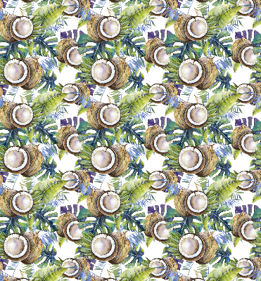 Modern roller blind con estampado de cocos y hojas
