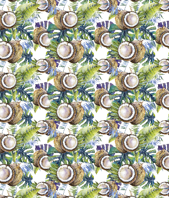 Modern roller blind con estampado de cocos y hojas