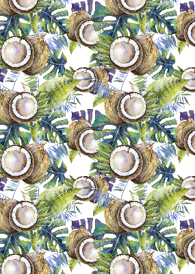 Modern roller blind con estampado de cocos y hojas