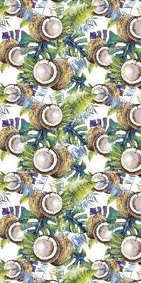 Modern roller blind con estampado de cocos y hojas
