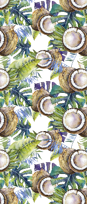 Modern roller blind con estampado de cocos y hojas