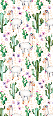 Modern roller blind con estampado de llamas y cactus