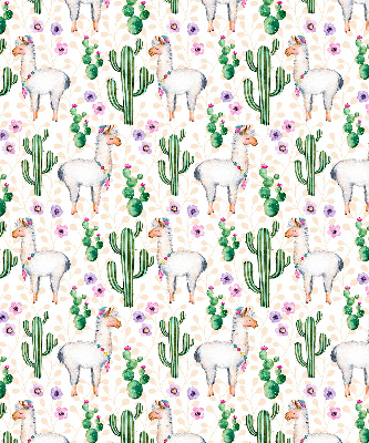 Modern roller blind con estampado de llamas y cactus
