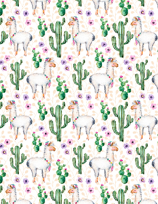 Modern roller blind con estampado de llamas y cactus