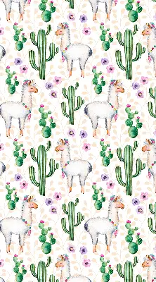 Modern roller blind con estampado de llamas y cactus