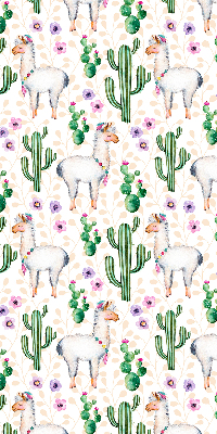 Modern roller blind con estampado de llamas y cactus