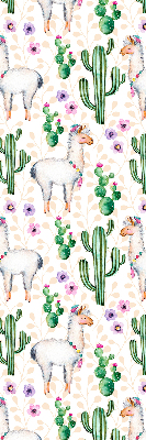 Modern roller blind con estampado de llamas y cactus