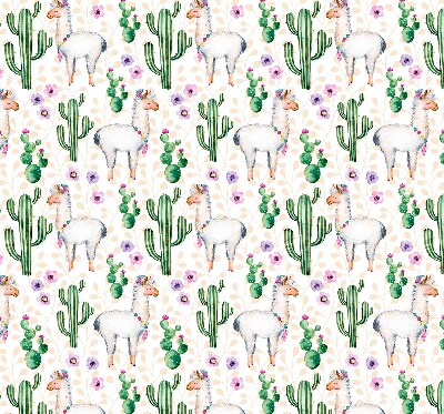 Modern roller blind con estampado de llamas y cactus