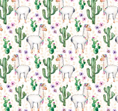 Modern roller blind con estampado de llamas y cactus