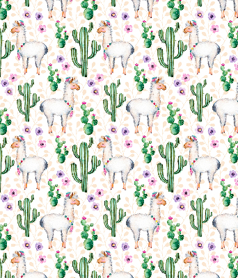 Modern roller blind con estampado de llamas y cactus