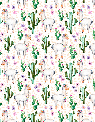 Modern roller blind con estampado de llamas y cactus