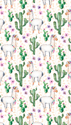 Modern roller blind con estampado de llamas y cactus