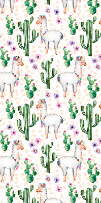 Modern roller blind con estampado de llamas y cactus
