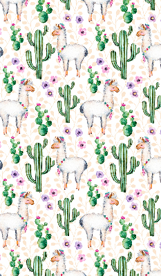 Modern roller blind con estampado de llamas y cactus