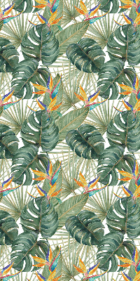 Modern roller blind con estampado de plantas tropicales