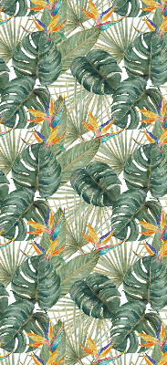 Modern roller blind con estampado de plantas tropicales
