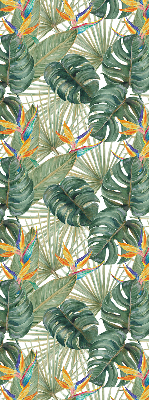 Modern roller blind con estampado de plantas tropicales