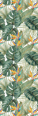 Modern roller blind con estampado de plantas tropicales
