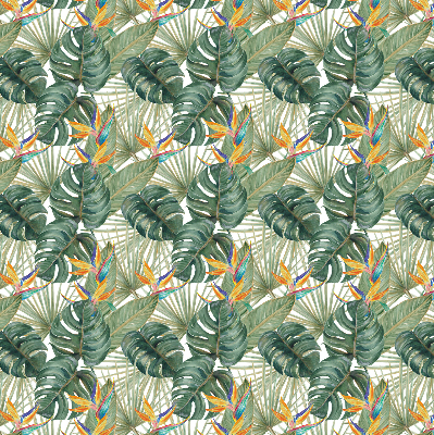 Modern roller blind con estampado de plantas tropicales